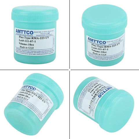Four containers of Insulation Solder Flux Paste RMA 223 For Electronics Repair, easy fix soldering flux, 100g.