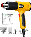 1600W Heat Gun With Dual Temp Settings And Quick Heat For Delicate Crafts And Heavy Duty Jobs Overheat Protection Includes 4 Nozzles