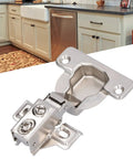 95 Degree Concealed Cabinet Hinges With Soft Close Easy Install for European Frameless Wardrobes and Bookcases in kitchen scene