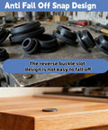 125 Pieces Black Rubber Round Hole Plugs Set In Eight Sizes Silicone Plugs For Round Holes On Workbench And Installed In Furniture