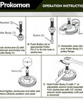 Instruction diagram for Pro Grade Power Steering Pulley Puller And Installer Kit For Water Pumps And Vacuum Pulleys Remove And Install