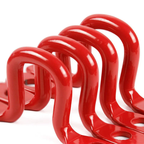 Red 4 Pack Pickup Truck Bed Tie Down Anchors Hooks For Foton Tunland Cargo Mounting Brackets Heavy Duty Metal