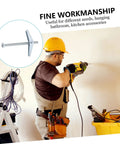 Worker using drill with 30 Piece Carbon Steel Self Drilling Anchors And Expansion Screws Kit Aircraft Toggle Bolts for drywall installation