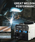 Gasless MIG Welder Flux Core 110V 130Amp Portable Wire Feed Inverter with Synergic Control IGBT in welding action