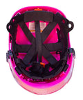 Inside view of Pink Womens Lightweight Hard Hat With 6 Point Suspension ANSI Z89.1 Approved ABS Helmet Goggles Included Reflective Decals