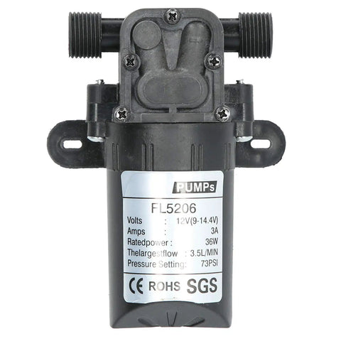 Fabater 12V Dc Micro Diaphragm Pump Self Priming Sprayer With 36W Motor And 73Psi Pressure For Industrial Painting Tools Water Transfer Applications Reliable Sealed Design And Dust Resistance For Stable Fluid Delivery