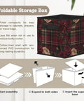 Premium Lightweight Foldable Oxford Fabric Storage Cube Bin With Dope All Over Print Artwork And Rigid Base For Legit Sturdy Home Closet Shelf Organization, featuring floral design.