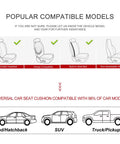 Diagram showing Dope PU Leather Car Seat Cover With Non Slip Grip And Full Wrap Protection Storage Pocket Easy Clean Universal Fit for vehicles