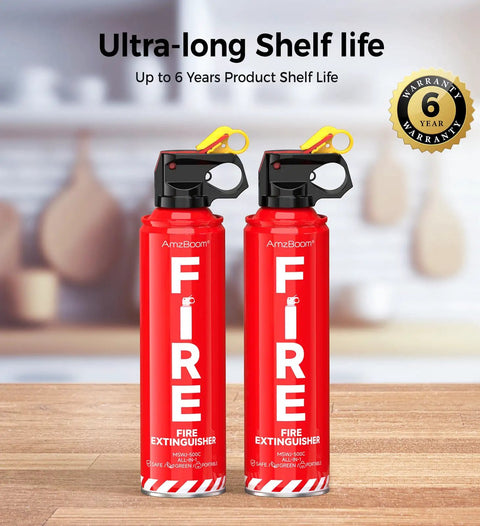 Two Pack Fire Extinguishers For Home Kitchen Car And Grill With Mounting Brackets Easy Press Aim Spray 8 In 1 Fire Safety