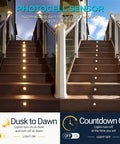 Recessed Deck Stair Lighting Kit With Timer Sensor And Photocell Dimmable 12V Low Voltage LED Step Lights IP67 Waterproof demo