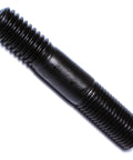 Automotive stud, black steel, double-ended threaded with smooth center, 2-9/16 in long