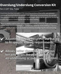 Overslung/Underslung Conversion Kit for 2-3/8" Dia. Tube showing axle adjustment mechanism for 3500 lb trailers.