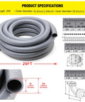 Flexible Liquid Tight PVC Electrical Conduit Kit 1-1/4 Inch Diameter 100 Feet Long Non Metallic Corrosion-Resistant coiled view
