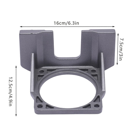 Metal stand for 25W 60K Gear Motor 90RPM Adjustable Variable Gear Reducer Motor with dimensions marked for industry use