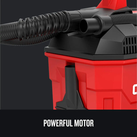 Cordless Shop Vac Vacuum Cleaner Wet And Dry 2 Gallon Tank With 7 Foot Hose Bare Tool Only featuring powerful motor