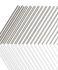 18pcs stainless steel round lathe bars, 2.5–8 mm diameter, 100 mm length, assorted