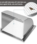 8 Inch Dryer Vent Cover With Screen Mesh Stainless Steel Wall Vent Cap 12x12 Outdoor Exhaust Vent For Kitchen And Bathroom