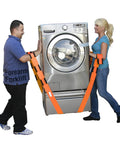 Two Person Moving Straps For Heavy Furniture And Appliances, Lifts Feel About Sixty Six Percent Lighter With Leverage in use on washer
