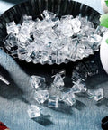 Transparent Shelf Support Pins For Cabinets And Cupboards Easy Install Lightweight Portable Heavy Duty Steel Pegs in a container.