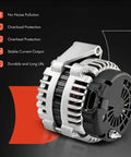 Beefed Up 12V 110A Alternator For Mazda 6 2006 To 2013 And Mazda 3 2007 To 2013 L4 2.3L With Six Groove Pulley Clockwise Rotation