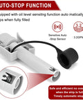 Auto Stop Sensor feature of Automatic Gas Can Pump With Auto Stop Sensor, Battery Operated Portable Fuel Transfer Tool For Gas Diesel And Oil, 3.2 GPM.