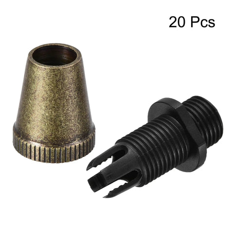 20Pcs Bronze Metal Cable Glands With One Eighth IP Thread For Lamp Wiring - Strain Relief Cord Connectors To Prevent Loosening, Easy Install, Fits Most Hanging Lights And Ceiling Pendants, 6.5mm Wire Diameter. bronze and black cable glands, 1/8 IP thread