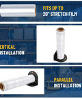 Wall Mountable Stretch Film Roll Stand Fits Up To 20 Inch Film Core Great For Industrial Manufacturing And Logistics Use