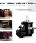 Easy Peasy Height Adjustment Solid As A Rock Heavy Duty Swivel Casters Set Of Four Adjustable Workbench Stem Wheels With Ratchet Handle for kitchen island and toolbox.