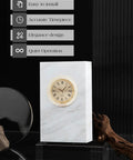 37mm Mini Clock Insert With Roman Dial, Quartz Movement, Fits 1 3/8 Inch Hole, Button Battery Powered on marble block