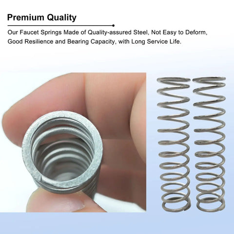 Close-up of Two Pack 32193.0000 Compression Faucet Spring for 32193 2 Ultra 2 Frozen Drink Machines in steel