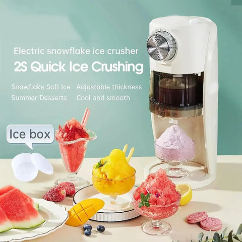 Game Changer Countertop Ice Maker Machine Delivers Fast Crushed Ice In Just 2 Seconds for summer desserts and drinks.