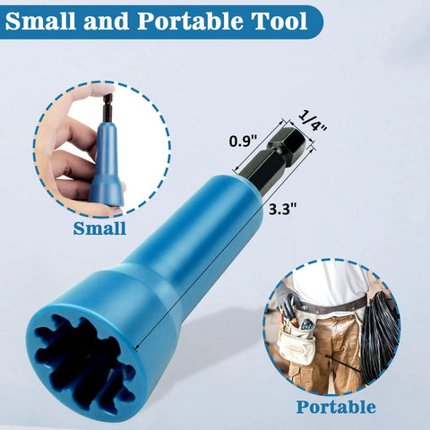 Pro Grade Wire Nut Twister Tool For Drill With One Quarter Inch Chuck Twist Wire Connector For Electricians No Fuss Nut Driver And Spin Tool Blue Finish For Quick Clean Connections