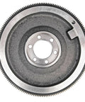 Flywheel For 1972 To 1991 AMC Jeep 360 Engines External Balance 164 Tooth 13.875 Inch Ring Gear Diameter Beefy 31 Lbs Fits 10.5 Inch Or 11 Inch Clutch And 4.625 Inch Crank Flange, showing top view of the metal gear construction.
