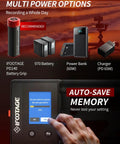 Shark Slider Nano II 860 Motorized Camera Slider power options and auto-save memory display