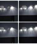Heavy Duty Led Emergency Light With Remote Capability Adjustable Heads Backup Battery Exit Fixture White wall-mount installation and lights.
