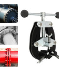 Solid Steel Pipe Alignment Clamp Model A1 Welding Positioner Tool, 7.9x5.12in, for precise pipe alignment on jobsites.