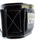 Grip Tight Adjustable Ankle Cuff And Glute Kickback Strap For Cable Machines Heavy Duty Nylon showing dual metal rings and padded closure.
