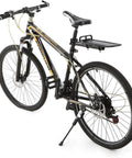 Aluminum Alloy Bike Rear Rack Luggage Carrier With Adjustable Mount For Bicycle on black bike, includes easy install kit