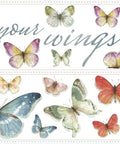 Lisa Audit Butterfly Quote Peel And Stick Wall Decals Set Multicolor 28 Piece Collection For Smooth Surfaces Removable And Repositionable