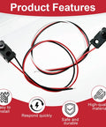 Five Pair Infrared Break Beam Sensor System With Transmitter And Receiver Photoelectric Switch Kit LED Status Indicators Awesome For DIY Projects Makers Robotics And Home Automation, black wired sensor pair
