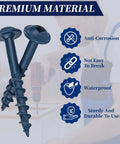 Exterior Pocket Hole Screws One And A Half Inch, Washer Head, Square Drive, showing anti-corrosion and waterproof features