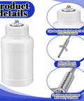 Leak Proof Skate Bearings Cleaning Bottle And Cleaning Unit Kit shown with high-density polyethylene body and components