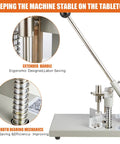 Heavy Duty Corner Rounder Punch Cutter With Interchangeable 6mm And 10mm Dies, metal construction, shows extended handle and mechanics
