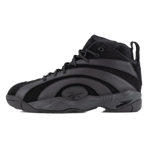 Shaqnosis Work Composite Toe Safety Shoes For Men Black And Gray Built Tough With Slip Resistant Outsole And XTR Composite Toe Meets ASTM F2413 Standards For Durable Everyday Job Site Performance, side view