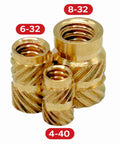 Heat Set Brass Threaded Inserts for Plastic Kit, 160Pcs, 4-40 6-32 8-32 Inch, Knurled Nut Inserts for 3D Printing Electronics Thermoplastics