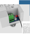 Hassle Free Smart Wifi Module For MS Series Swing Gate Openers EweLink App Control showing input terminals and LED indicator.