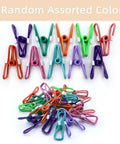 Slick 10 Pack Colorful Metal Chip Bag Clips With Rubber Finger Guards And Heavy Spring Steel Design in assorted colors on a white background.