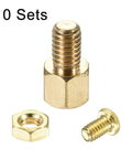 M4 Hex Brass Standoff Spacers With Male Female Threaded Pillar Screws And Nuts For Computer Motherboard Circuit Board Electronics Kits, 10 sets of hardware