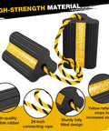 Rugged Built Tough Rubber Wheel Chocks 4 Pack With Rope And Reflective Strips For RVs Trailers Trucks Cars And Aircraft