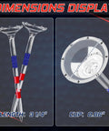 Unbreakable Three And A Quarter Inch Transparent Acrylic Golf Tees With Big Cup And Eight Prongs Long Plastic Tees For Men Dimensions